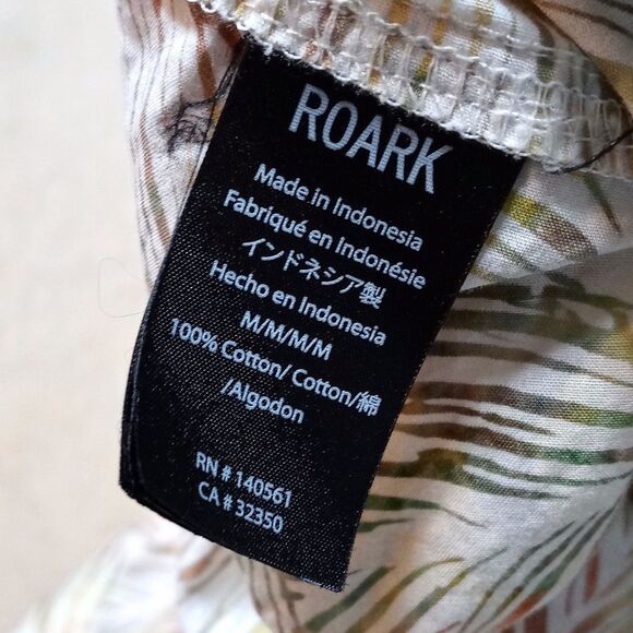 Roark Shirt Mens Size M Short Sleeve Button Classic Fit Summer Floral Tropical - Picture 7 of 9